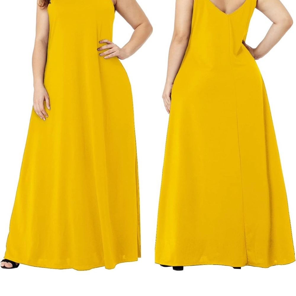 Elegant Yellow Maxi Dress